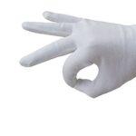 lasenersm 12Pcs/6 Pairs 8.27 Inches White Cotton Gloves Work Gloves One Size