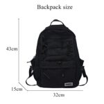EKUIZAI Solid Color Simple Elementary Backpack for Girls Middle School Bookbag Large Capacity School Bag