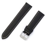 Hadley-Roma MS-906 Black 22mm Men’s Genuine Leather Watch Band