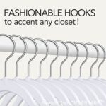 MOERKADA Hangers 50 Pack Non-Velvet Slim Plastic Hangers for Clothes -Heavy Duty Coat Hanger-Space-Saving Closet Hangers, White Large Coat Hangers