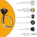 ALFU 20pcs White 3/4″ 12V Round LED Side Marker Clearance Lights Tail Light Front Rear Signal Marker Indicators Waterproof for Sealed Flush Mount Bulbs Boat Lorry Truck Pickup Bus Signal Lamp Camper