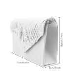 Groupcow New Ladies Evening Handbags Bridal Wedding Bag Handbag (White)