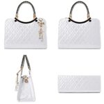 TIBES Shiny Patent Leather Women Purses Satchel Handbags Ladies Fashion Top Handle Handbags Crossbody Shoulder Bags