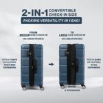 Travelpro Runway 2 Piece Luggage Set, Carry-on & Convertible Medium to Large 28-Inch Check-in Hardside Expandable Luggage, 8 Spinner Wheels, TSA Lock, Hardshell Suitcase, White