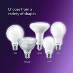 Philips LED Flicker-Free Frosted Dimmable A19 Light Bulb – EyeComfort Technology – 450 Lumen – Soft White (2700K) – 5W=40W – E26 Base – Title 20 Certified – Ultra Definition – Indoor – 4-Pack