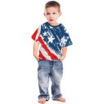 Boys 4th of July T Shirt Toddler American Flag Patriotic Short Sleeve Shirt Kids Independence Day Tee Tops 6T