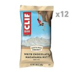 CLIF BAR – White Chocolate Macadamia Nut Flavor – Made with Organic Oats – Non-GMO – Plant Based – Energy Bars – 2.4 oz. (12 Pack)