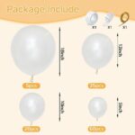 123pcs Pearl White Balloons Different Sizes for Garland Arch,Premium Party Latex Balloons for Birthday Party Graduation Wedding Anniversary Baby Shower Party Decoration