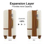 Joyway Luggage Set 3 Piece Suitcase Sets with Spinner Wheel,Hardside Expandable Travel Laggage with TSA Lock