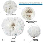 Hooshing 2PCS Cheerleading Pom Poms White and Rainbow with Baton Handle Cheer Pom Poms for Kids Girls School Sports Team Spirit Games Cheering