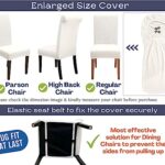 SPRINGRICO 4 Pack Dining Room Chair Covers with seat Belt, Stretch Parsons Chair Slipcover Washable Kitchen Dining Chair Cover Removable Seat Protector Set of 4, S1- Off White