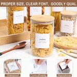 308 Kitchen Pantry Labels for Food Containers, 3 Sizes White Minimalist Organizing, Jars, Storage Bins, Preprinted Waterproof Containers