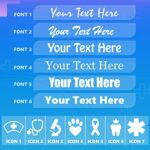 Personalized Embroidered Lab Coat for Women with Medical Specialty ICON & Your Name or Text, 13 Thread Colors – Custom Embroidered Women’s Laboratory Coats w/ 3 Pockets & Long Sleeve, White – Large