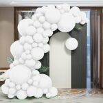 White Balloons, 50 PCS 5 Inch, White Balloon Garland, Matte White Balloons, White Latex Balloons, Balloons for Arch Decoration, Balloons for Birthday Wedding Baby Shower Party Decorations