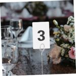 SOLUSTRE 40 pcs digital card wedding cards table tent cards plastic tags bridal table numbers wedding number cards acrylic name cards white plastic table number cards number cards for desk