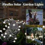 6-Pack White Solar Outdoor Lights for Garden Decorations, 48 LED Super Bright Solar Firefly Lights (Sway by Wind), Solar Lights Outdoor Waterproof for Outside Pathway Patio Porch Decor (Cool White)