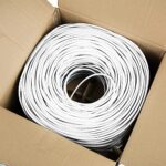 VIVO 250ft Bulk Cat6, CCA Ethernet Cable, 23 AWG, UTP Pull Box, Cat-6 Wire, Indoor, Network Installations, White, CABLE-V015W