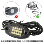 White Rock Lights,16 Pods Winunite 6000K Pure White LED Rock Lights IP67 Waterproof UnderGlow Light Fender Light for Trailer Off Road Trucks Sedans SUV ATV UTV Motorcycle