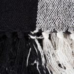 DII Buffalo Check Collection Rustic Farmhouse Throw Blanket with Tassles, 50×60, Black/White