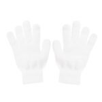 DOOVID Knit Gloves Adult Magic Gloves for Women Men Stretch Warm Gloves Knitted Full Finger Gloves White