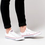 Converse Unisex Chuck Taylor All Star Low Top Optical White Sneakers – 5 B(M) US Women / 3 D(M) US Men