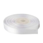 Solid Color Double Faced White Satin Ribbon 3/8″ X 25 Yards, Ribbons Perfect for Crafts, Wedding Decor, Bow Making, Sewing, Gift Package Wrapping and More