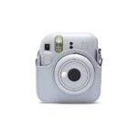 Fujifilm Instax Mini 12 Instant Camera + Camera Case – Clay White
