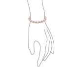 Bling Jewelry Light Pink Simulated Pearl Stackable Strand Stretch Bracelet For Women White Crystal Rondelle Spacer Silver Plated Brass