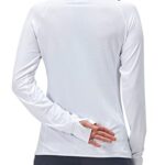 Women’s UPF 50+ UV Sun Protection Clothing Long Sleeve Athletic Hiking Shirts Lightweight SPF Zip Up Outdoor Jacket (White,L)