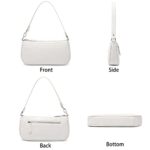HROECHY Shoulder Bags for Women Small White Purse Y2K Handbag Crocodile Pattern Clutch 90s Purses
