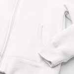 Amazon Essentials Boys’ Fleece Zip-Up Hoodie Sweatshirt, White, Large