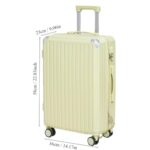 RWRAPS ABS Spinner Wheel Luggage, Built-In TSA lock Carry on Suitcase, with Cup Holder & USB Port & Phone Holder (White, Carry-On 20-Inch)