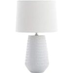Safavieh Lighting Collection Stark White 28-inch Bedroom Living Room Home Office Desk Nightstand Table Lamp (LED Bulb Included)