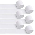 6 Rolls White Crepe Paper Streamers for Party Decorations-82ft Long and 1.77in Wide