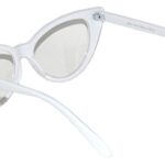OWL Cat Eye Glasses for Women Retro Vintage 1950 Inspired White Frame Clear Lens