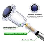 DenicMic Solar Pathway Lights 10 Pack Solar Lights Outdoor Waterproof Stainless Steel Garden Stake Lights for Pathway, Walkway, Driveway, Yard, Garden Decor (Warm White)