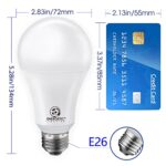 Super Bright 50/100/150W 3-Way A21 LED Light Bulb, 800/1600/2200 Lumens, 2700K Soft White, Non-dimmable, E26 Base, UL Listed, 2-Pack