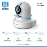 Amcrest 4MP UltraHD Indoor WiFi Camera, Security IP Camera with Pan/Tilt, Two-Way Audio, Night Vision, Remote Viewing, 2.4ghz, 4-Megapixel @30FPS, Wide 90° FOV, REP-IP4M-1041W (White) (Renewed)