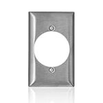 Leviton SL723 C-Series 1-Gang Single 2.15-inch Diameter Opening Wallplate, Type 430 Stainless Steel