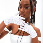 LATTEMARMALATTE Short Gloves Opera Satin Ladies Gloves – Women Short Wrist Gloves for Wedding, Tea Party, Opera Evening, Accessory Prom Gloves