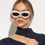Akirawang Fashion Trendy Cat-eye Sunglasses for Women Oversized Thick Frame Sexy Lip Candy Color Glasses Designer Style