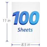CREGEAR 100 Sheets White Cardstock 8.5 x 11 Thick Paper Cardstock Paper, 80lb/230gsm Card Stock Printer Paper, Thick Cardstock Cover Stock for Invitations, Printing, Invitations, Cards