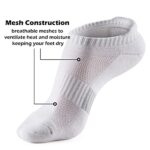 Gonii Ankle Socks Womens Running Athletic No Show Socks Cushioned 5-Pairs White