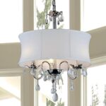 Warehouse of Tiffany Melissa Crystal Chandelier, 24″ H x 18″ D, White