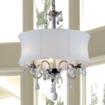 Warehouse of Tiffany Melissa Crystal Chandelier, 24″ H x 18″ D, White