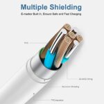 Apple USB C to USB C Charging Cable 3ft 60W 3Pack [Apple MFi Certified], Type C to Type C Fast Charger Cord Compatible for iPhone 15/15 Pro/15 Pro Max/15 Plus,iPad Pro, Air5, MacBook Air (White)