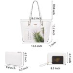 Purses And Wallets Set For Women Tote Satchel Handbags Shoulder Bag Top Handle Totes Purse With Matching Wallet White