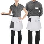 Utopia Wear Waist Apron, Server Short Apron for Men Women, Kitchen, Restaurant Unisex Apron (Waist 24×12, White)