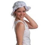 Skeleteen White Mob Cap Accessory – Grandma Night Bonnet Colonial Costume Nightcap Mop Hat Accessories for Maid Girls and Women