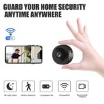 Mini 1080p HD Wireless Magnetic Security Camera Hidden Camera WiFi Wireless Small Video Camera Night Vision Motion Detection Security Cam Covert Cameras with App for Home Indoor Outdoor (Black)